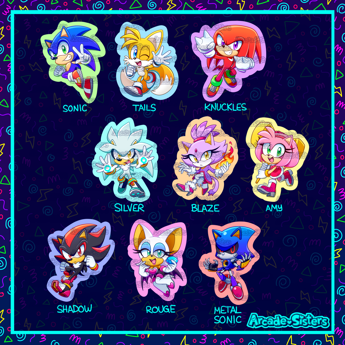*NEW* Sonic Stickers & Badges
