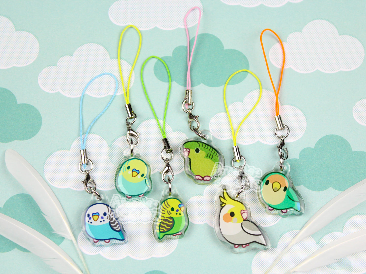 Budgies Phone Charm