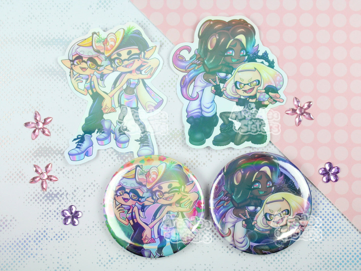 Splatoon Special Fest Holo Stickers & Badges