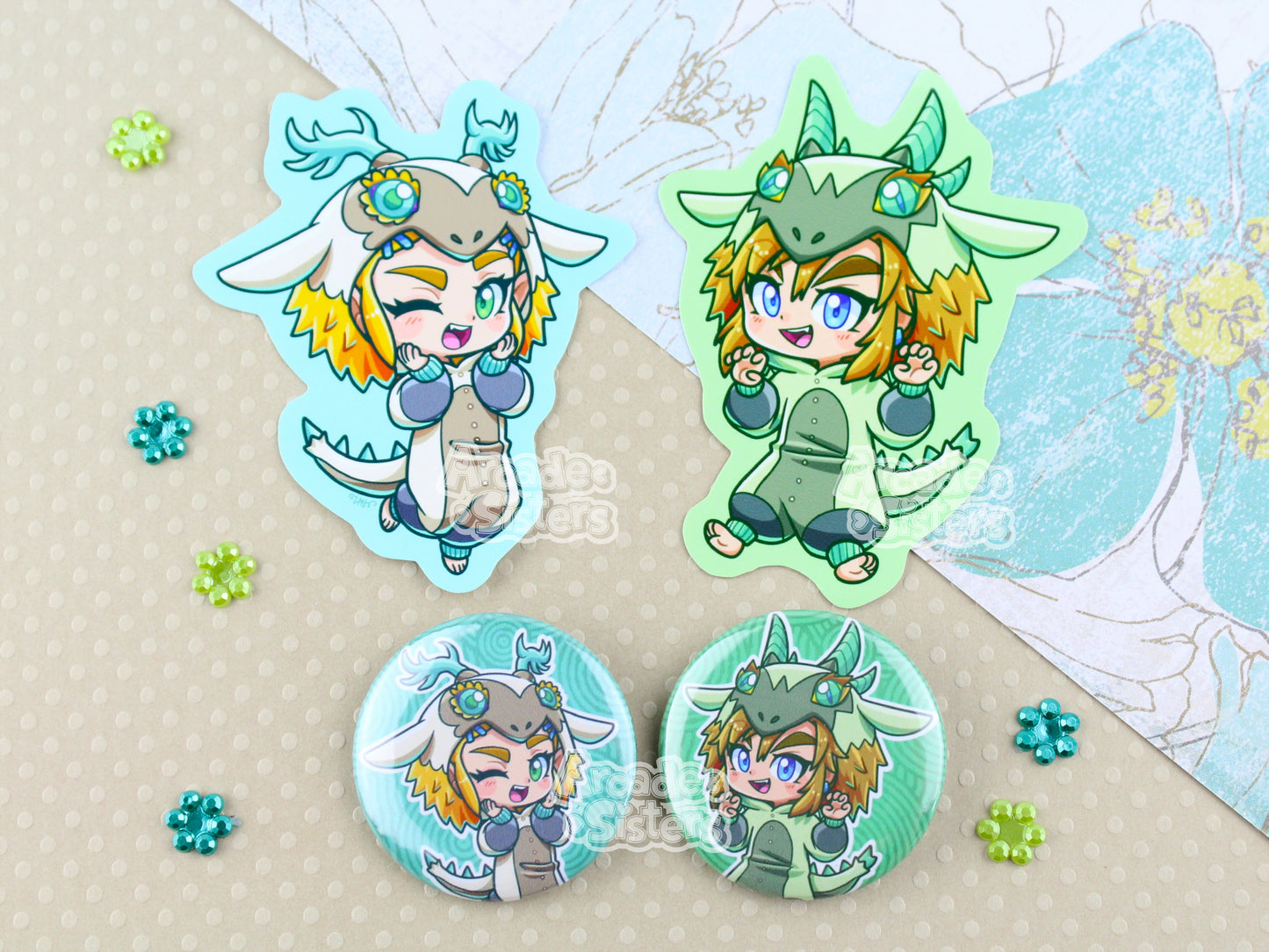 ToTK Dragon Stickers & Badges