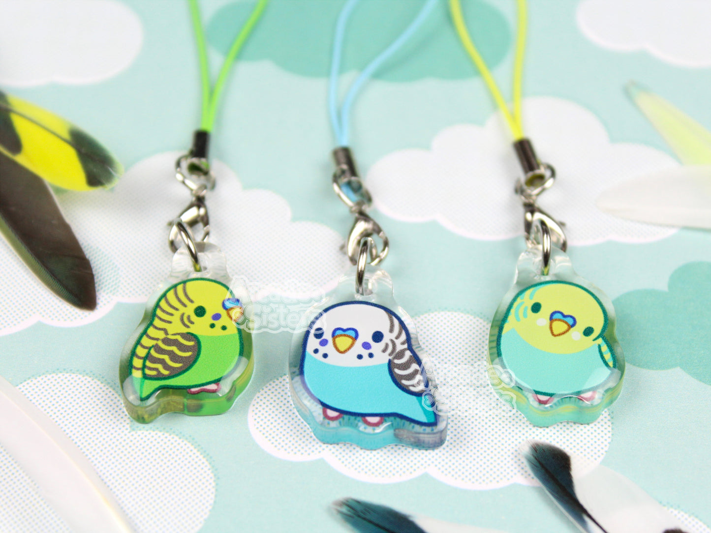 Budgies Phone Charm