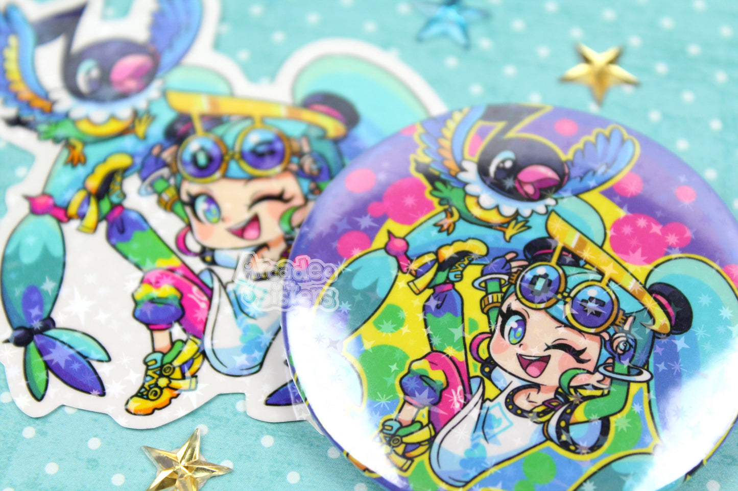 PokéMiku Holo Stickers & Badges