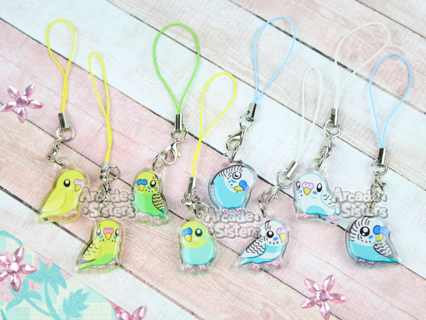 Budgies Phone Charms
