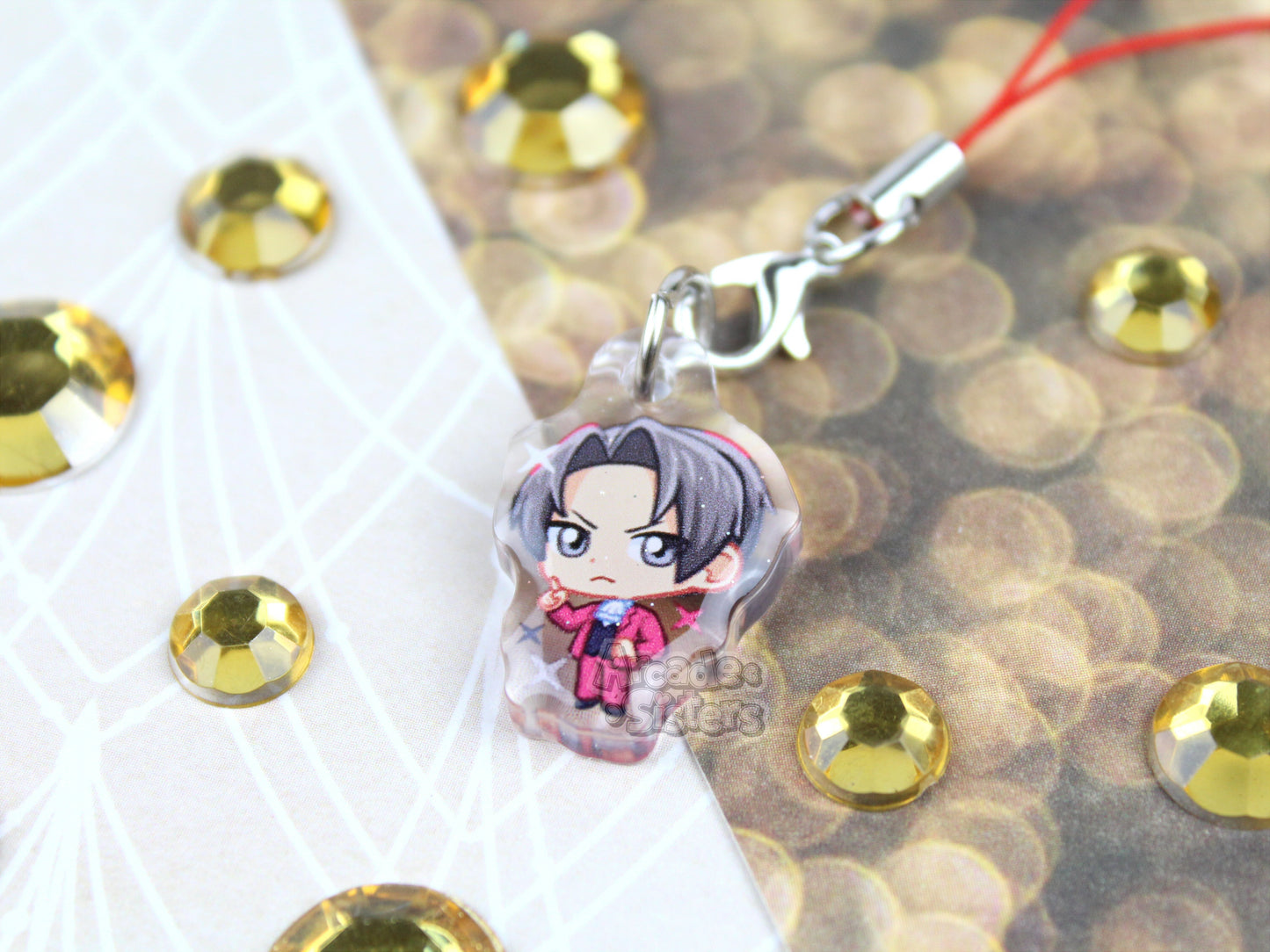 Pointing Lawyer Phone Charm