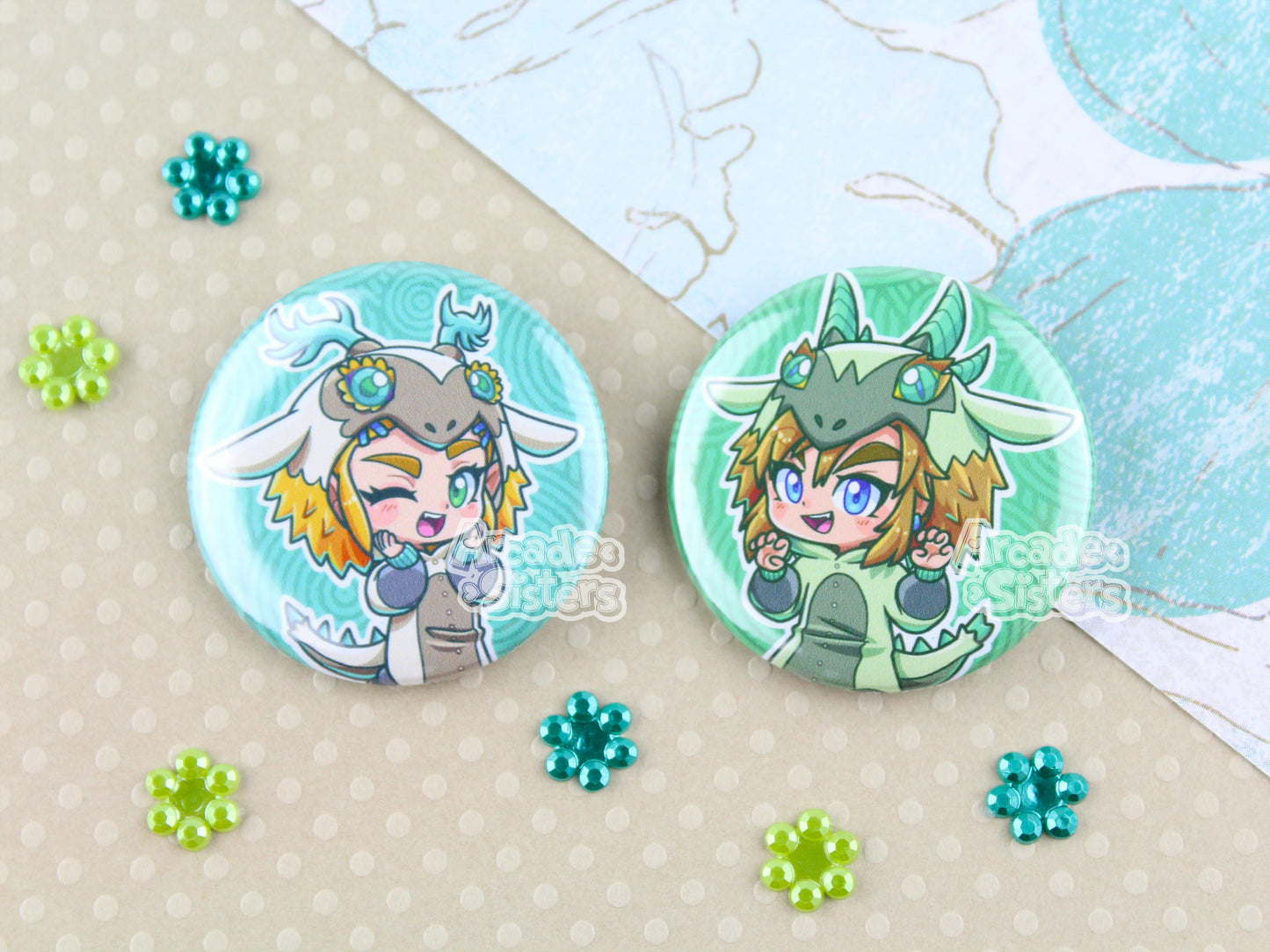 ToTK Dragon Stickers & Badges