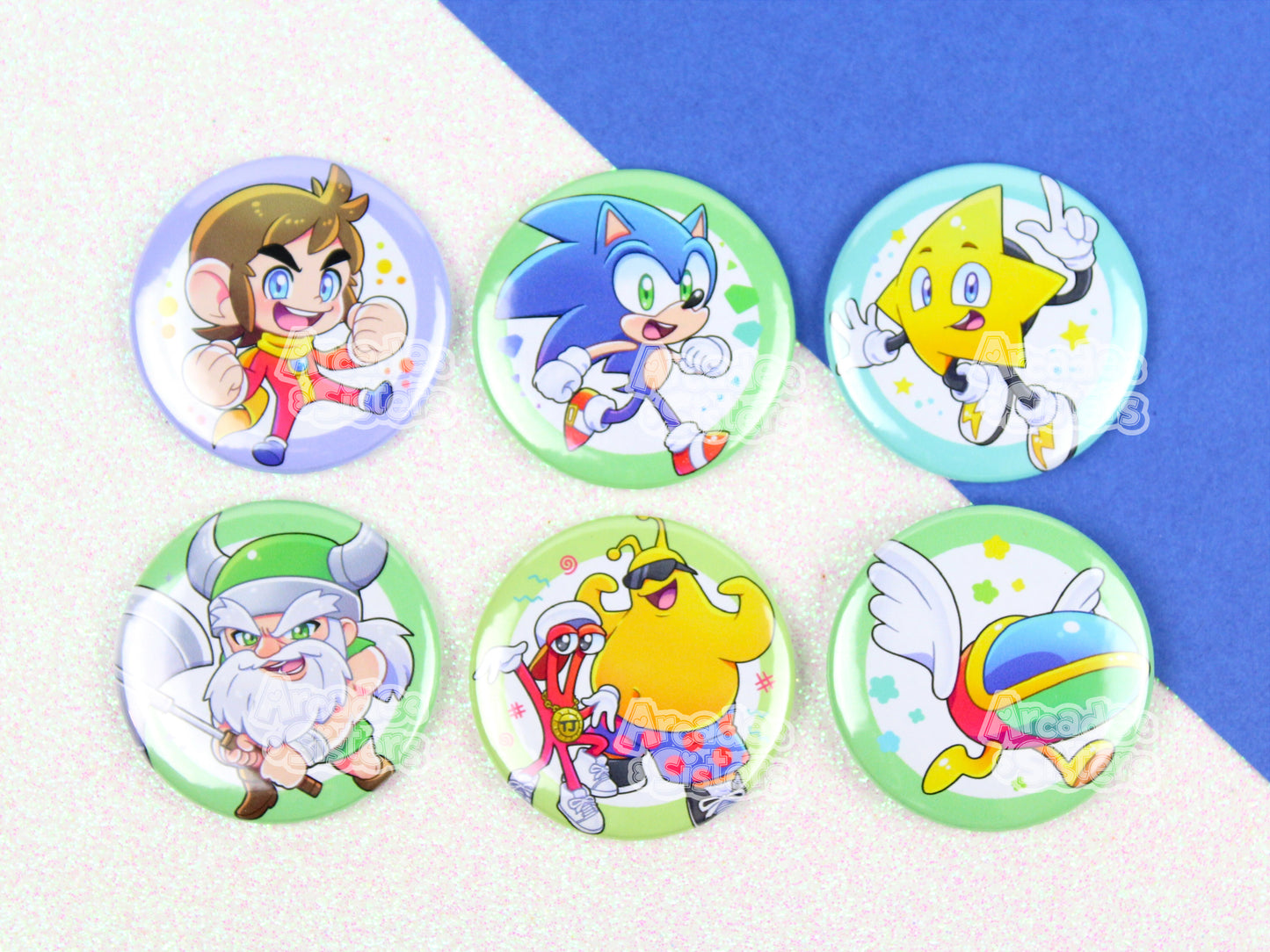 Sega Superstars Stickers & Badges