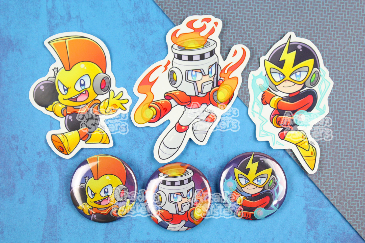 Megaman Stickers & Badges