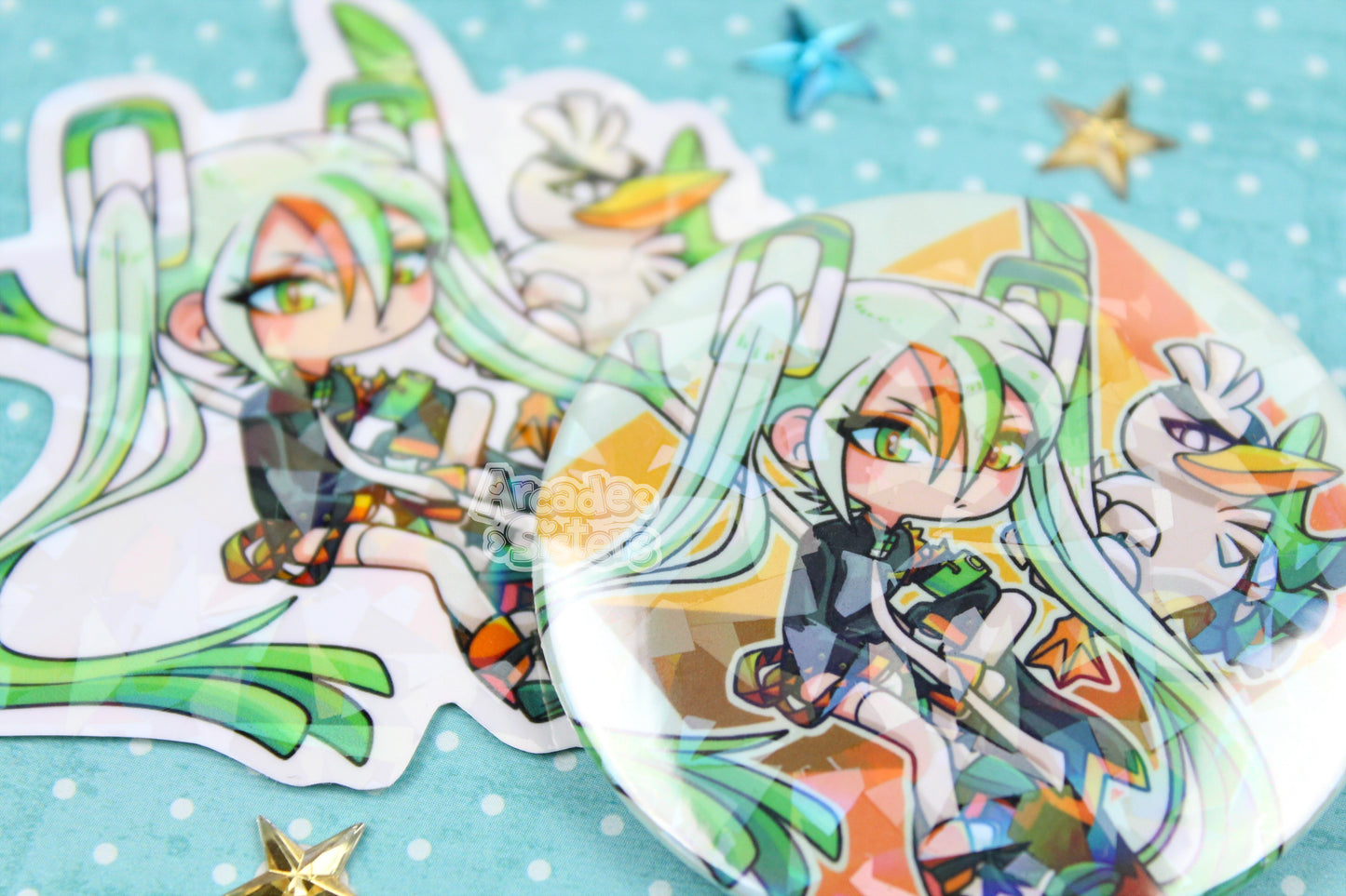 PokéMiku Holo Stickers & Badges