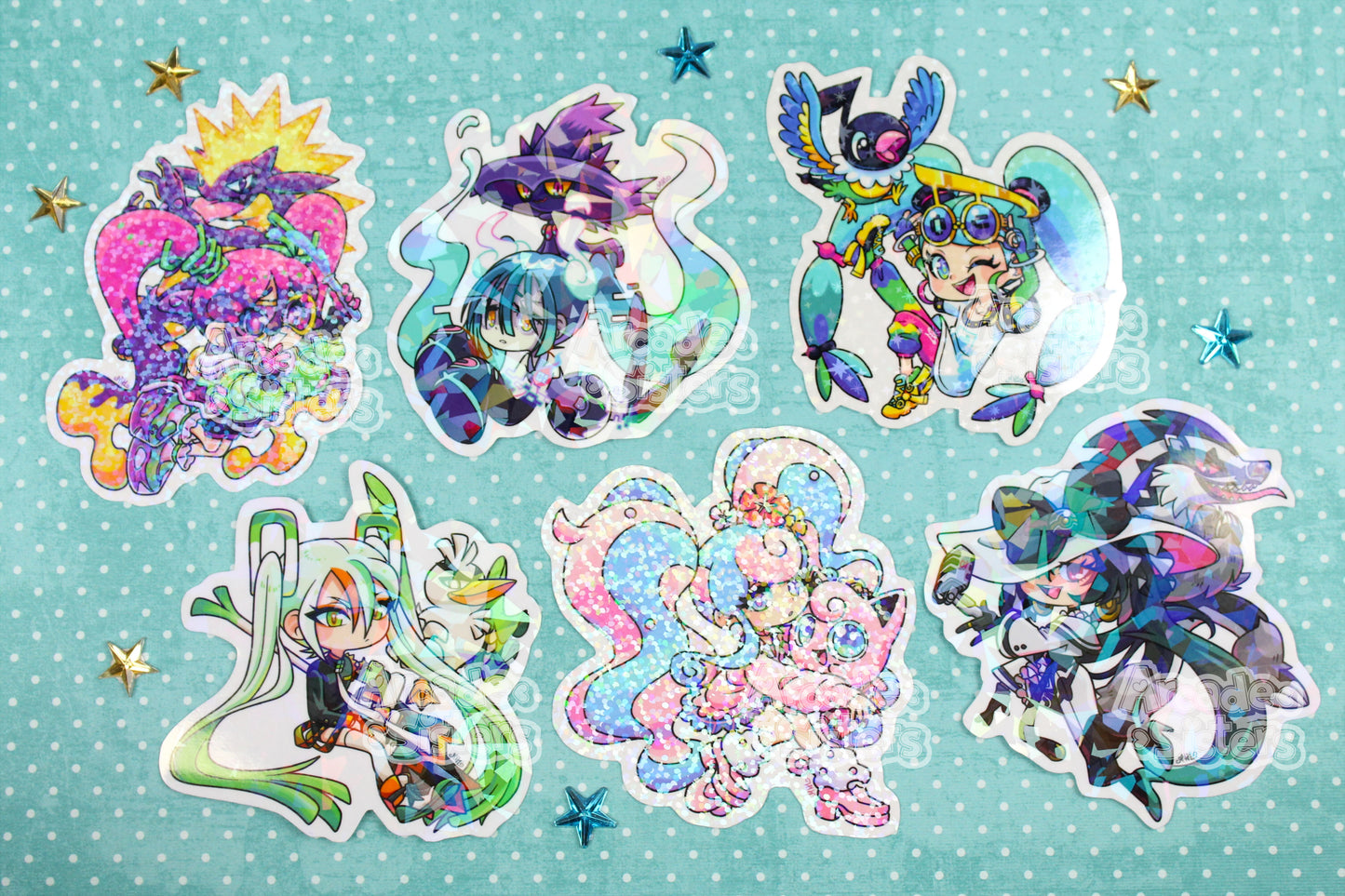 PokéMiku Holo Stickers & Badges