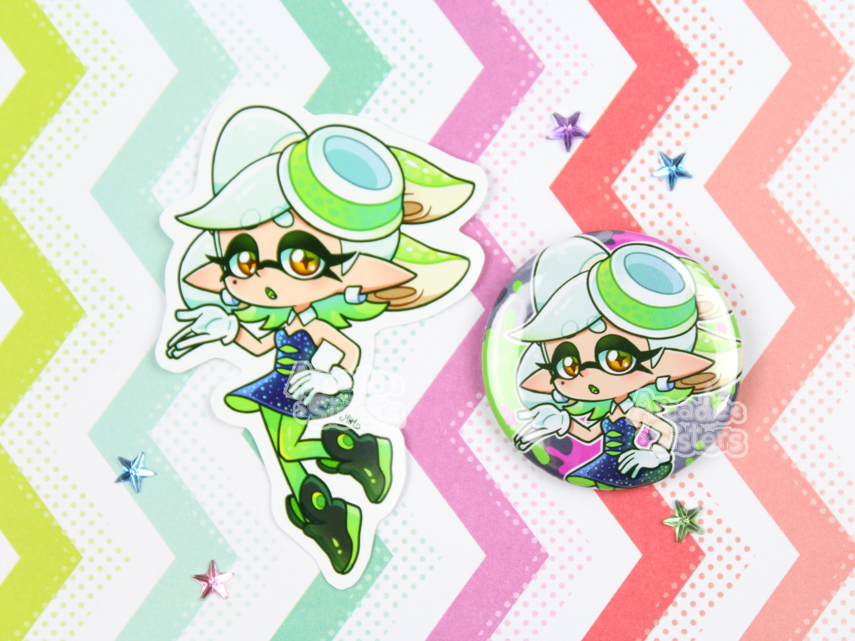 Splatoon popular Squid Sisters Callie & Marie Wafer Sticker Cards